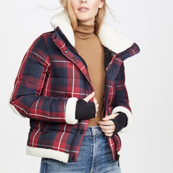 SAM. Jackets & Blazers - SAM. Mackenzie Shearling-Trim Short Down Coat